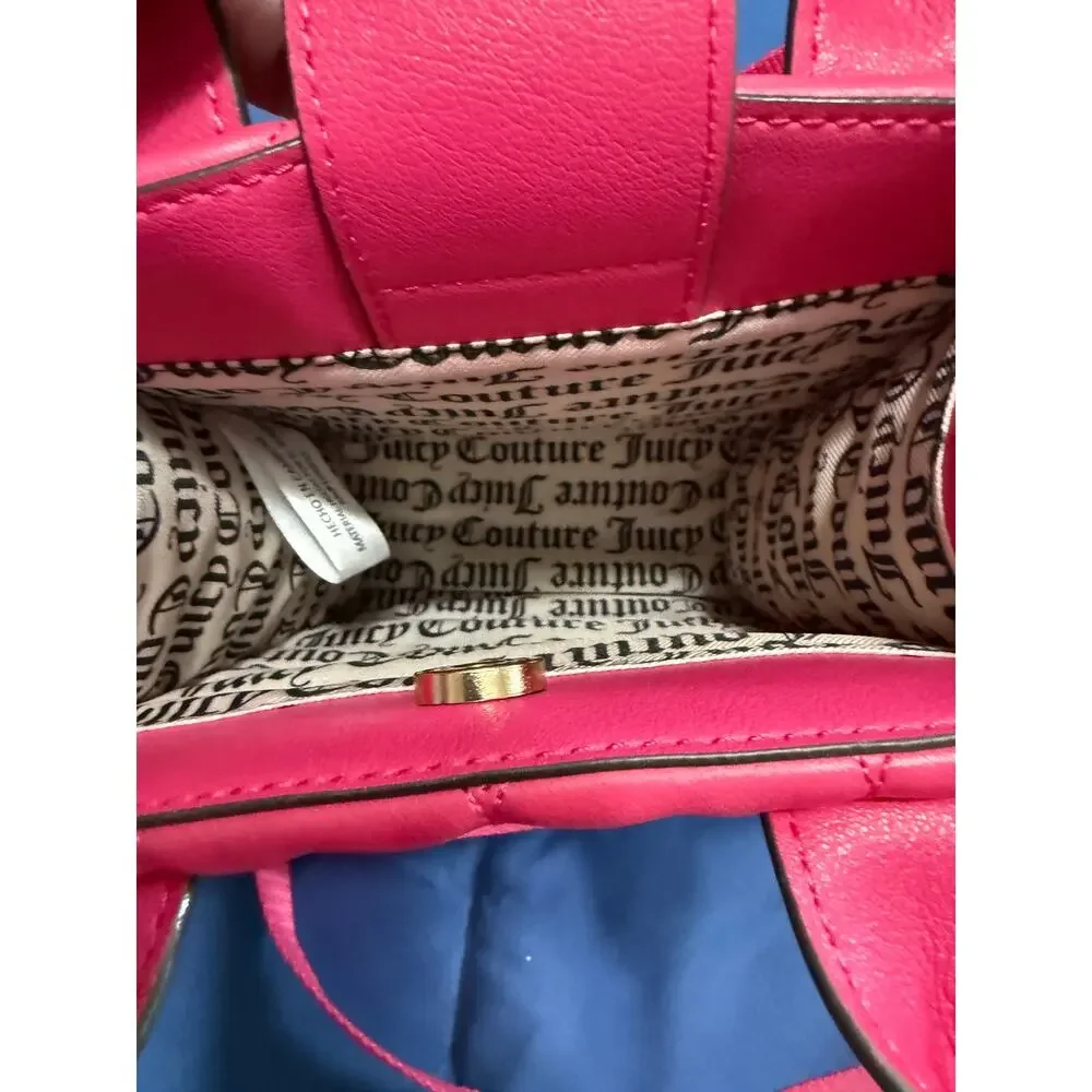 JUICY CUTURE HOT PINK PURSE‎ BARBIE Y2K STYLE QUILTED HEARTS